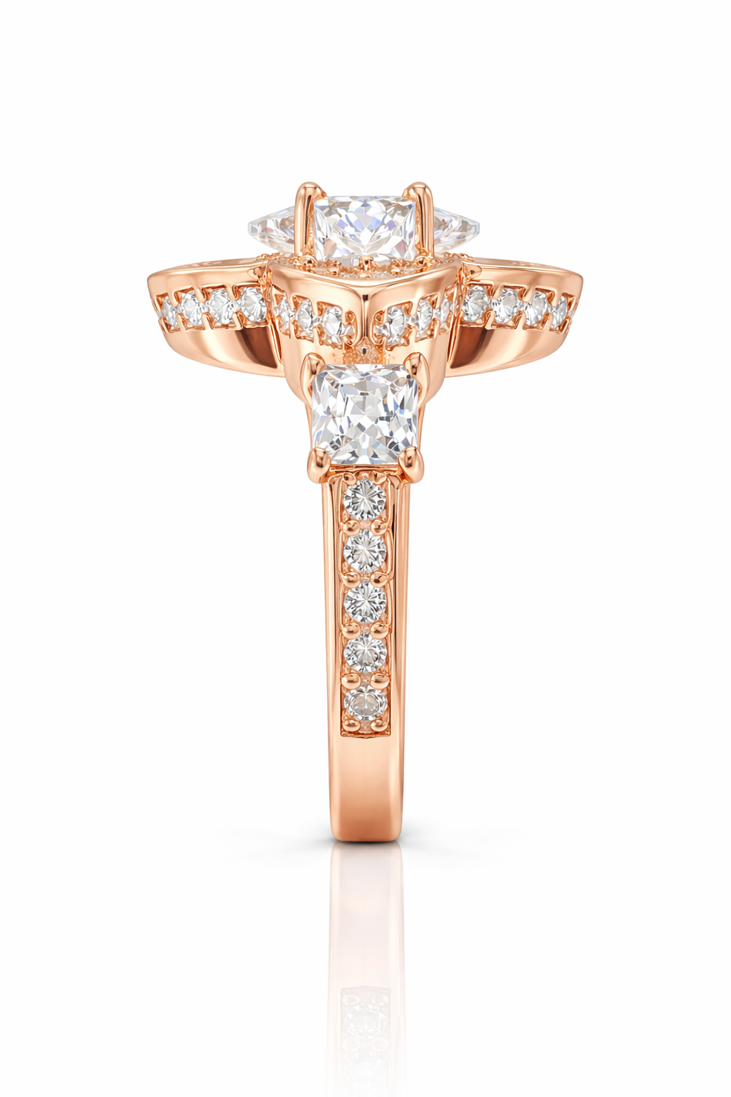 Celestial Clover Halo Ring (Choose your plating)
