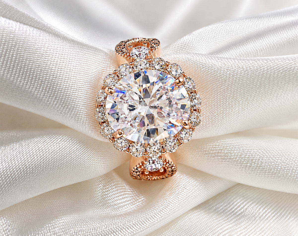 *PRE-ORDER - 925 Sterling Silver Infinity Oval Cut Diamond Cubic Zirconia Ring - Rose Gold