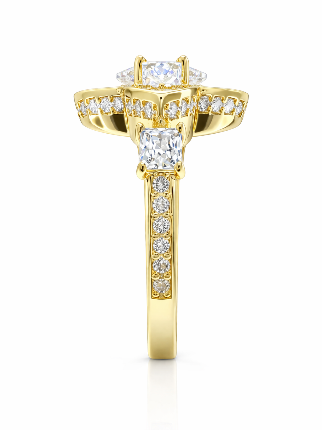 Celestial Clover Halo Ring (Choose your plating)