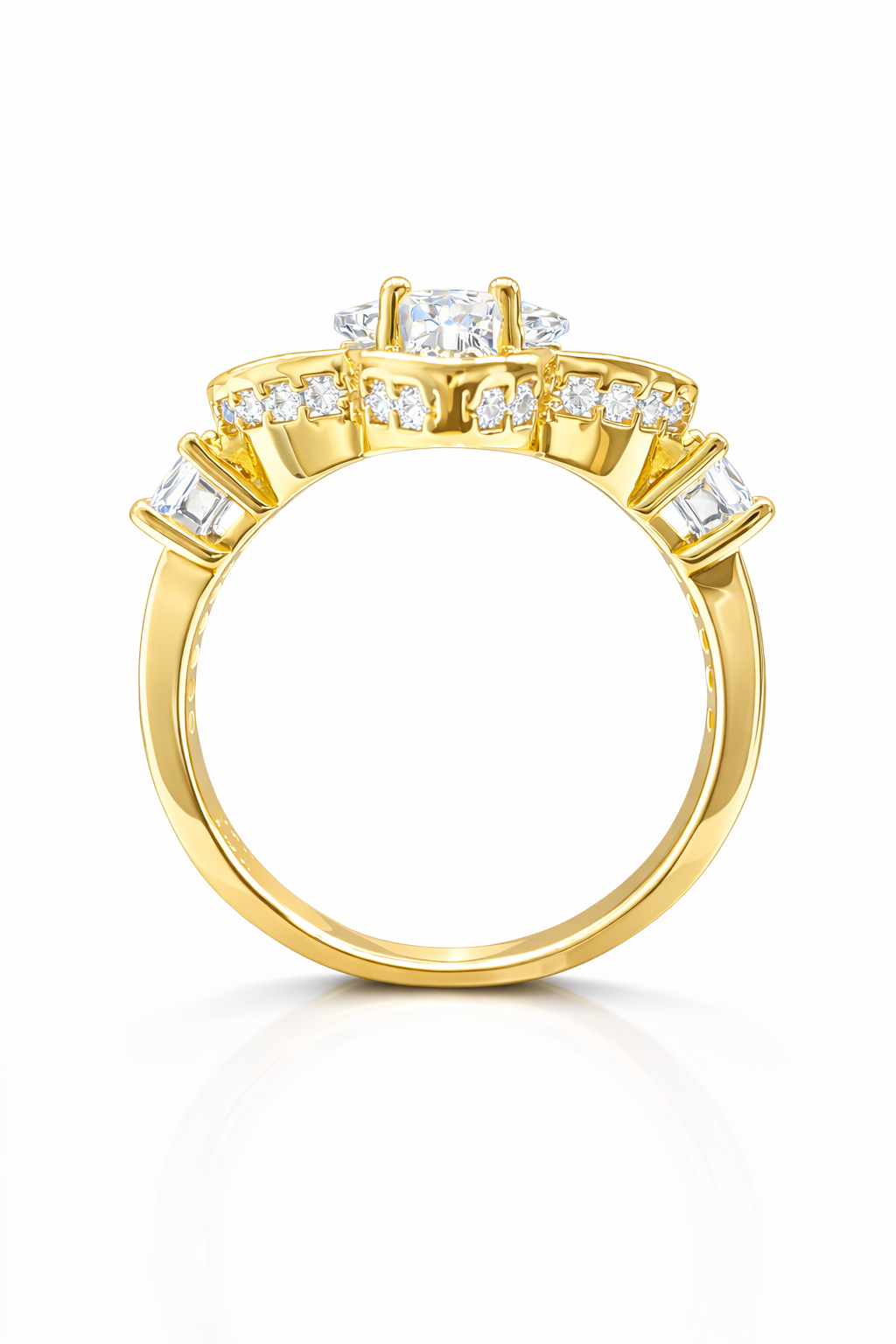 Celestial Clover Halo Ring (Choose your plating)