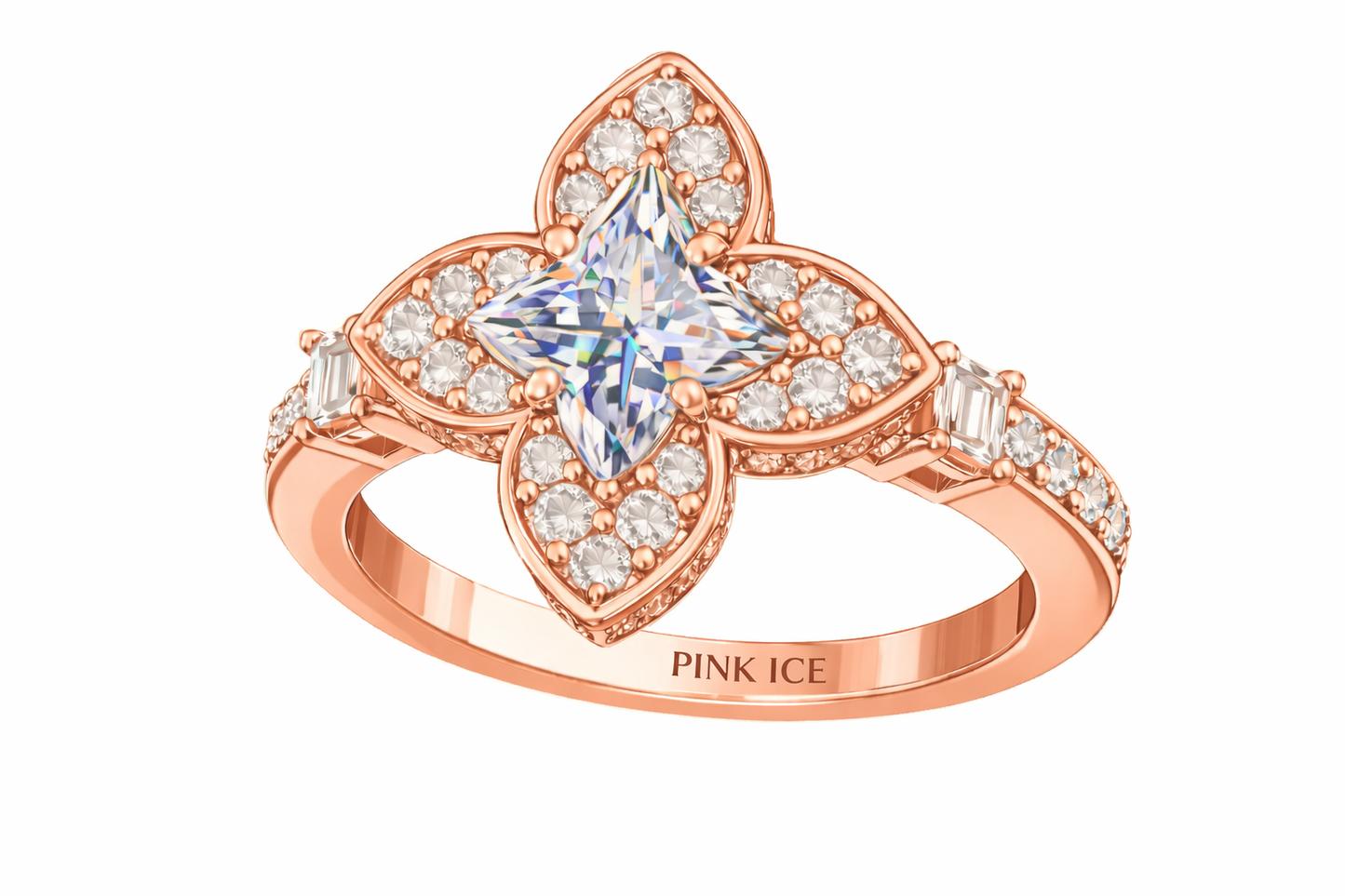 Celestial Clover Halo Ring (Choose your plating)