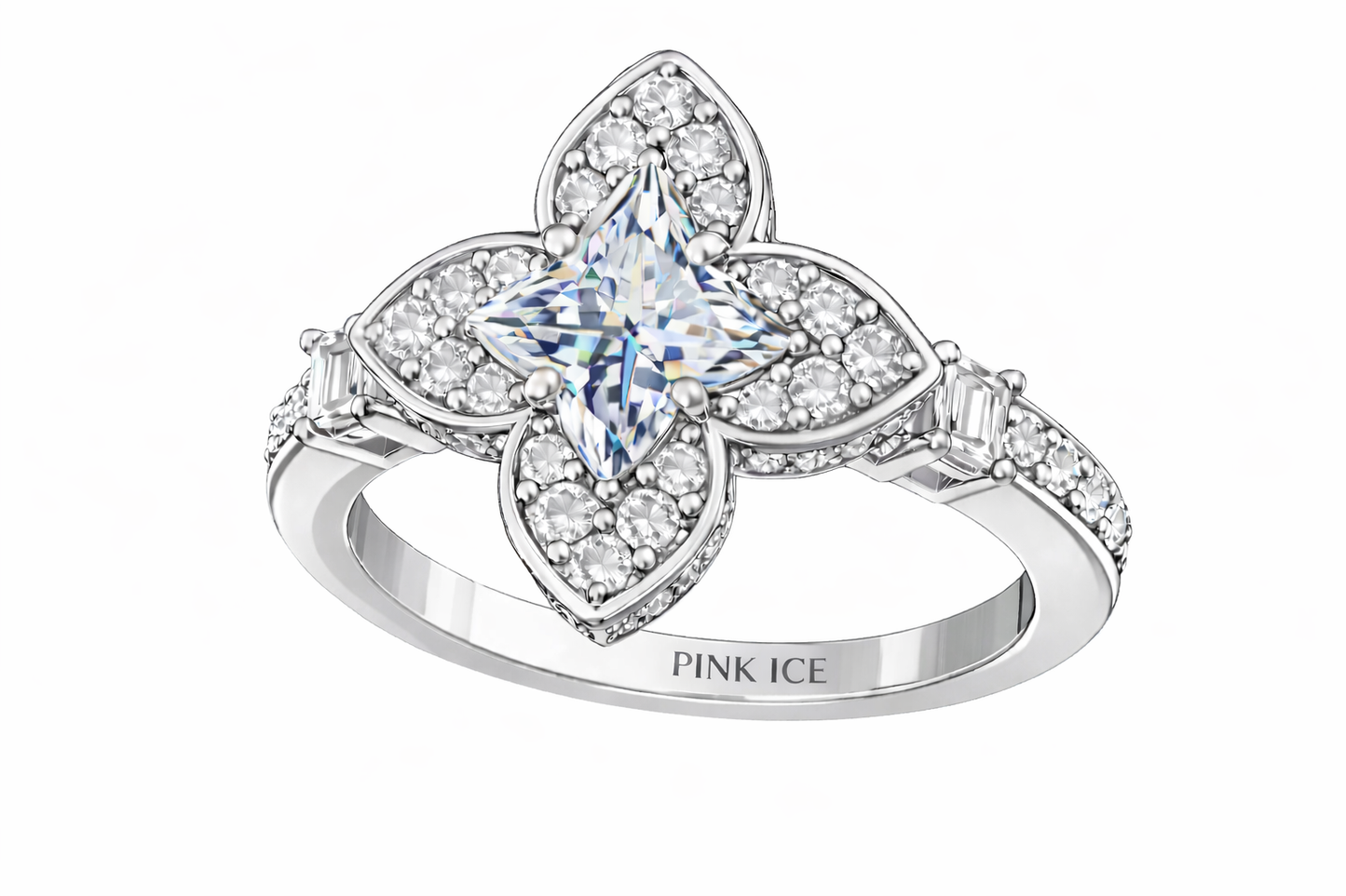 Celestial Clover Halo Ring (Choose your plating)