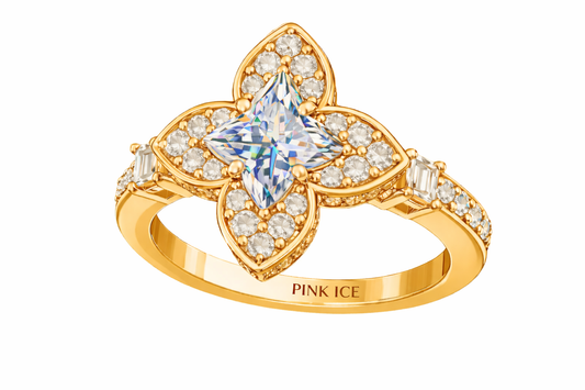 Celestial Clover Halo Ring (Choose your plating)