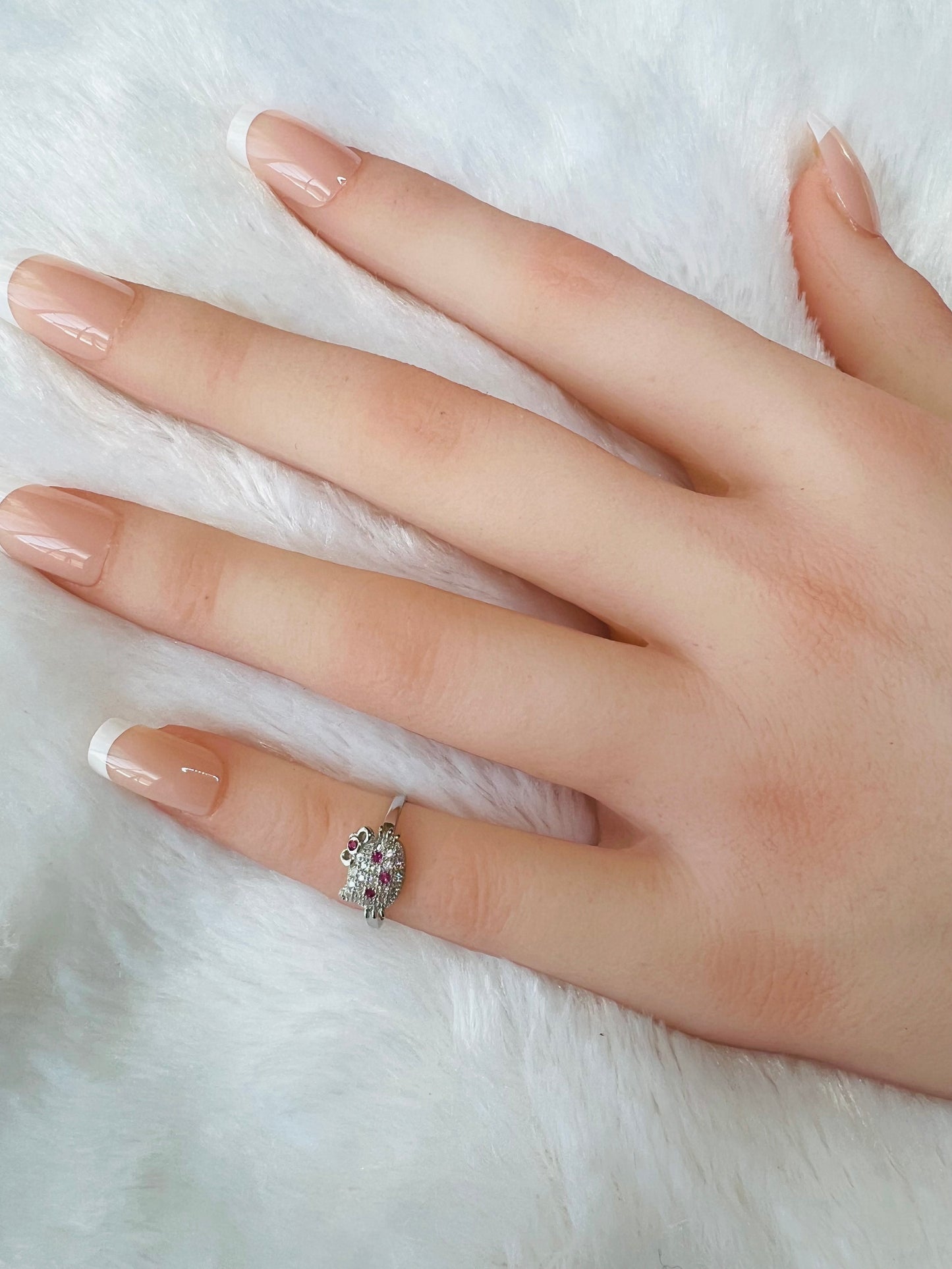 Sterling Silver Cute Kitty Cat Baby Ring